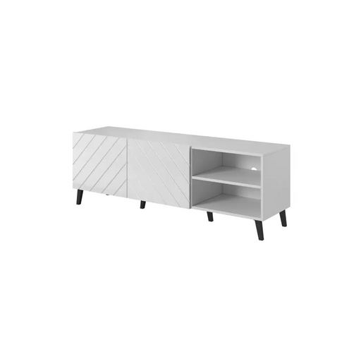 RTV шкаф ABETO 150x42x52 бял/бял гланц