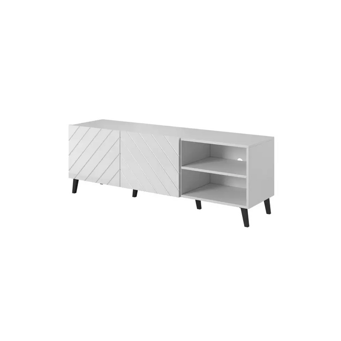 RTV шкаф ABETO 150x42x52 бял/бял гланц