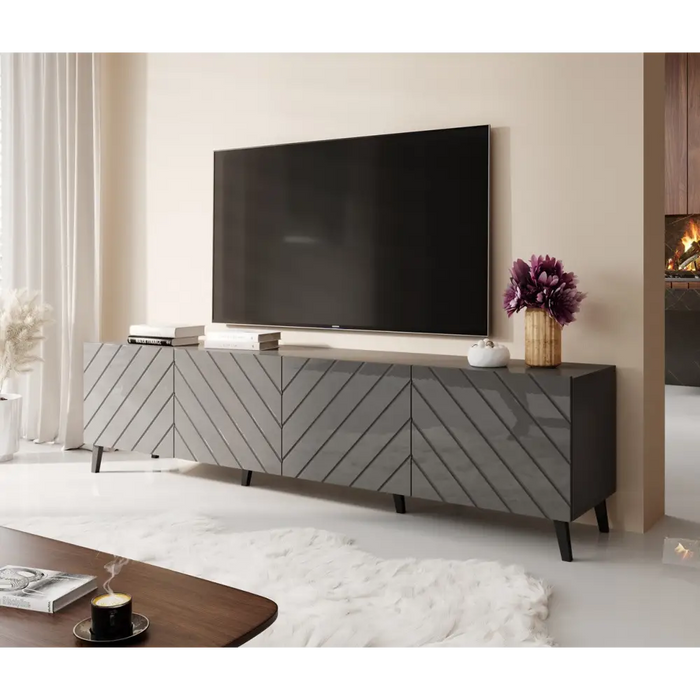 RTV шкаф ABETO 200x42x52 графит/гланц
