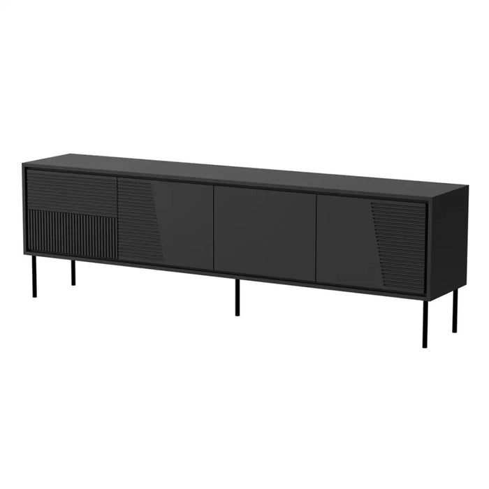 RTV шкаф ABI 4D 200x38x62 черен мат