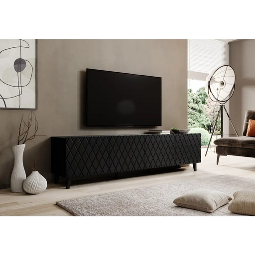 RTV шкаф ASTI 200x42x52 черен мат