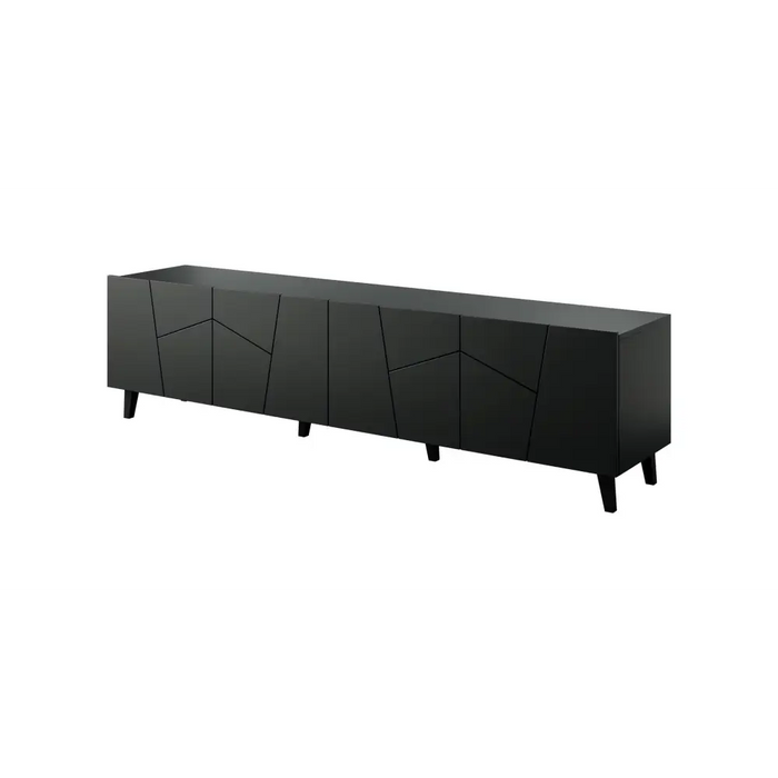 RTV шкаф ETNA 200x42x52 черен мат