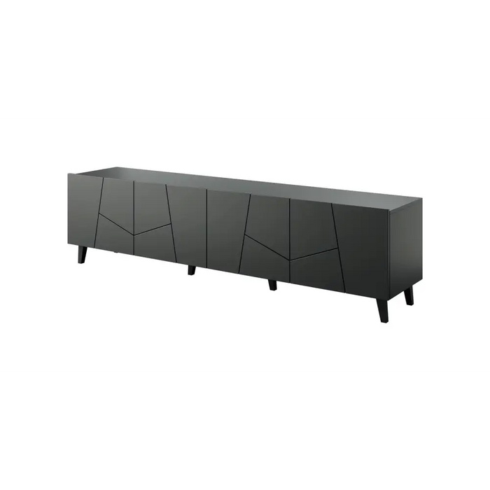 RTV шкаф ETNA 200x42x52 черен мат
