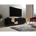 RTV шкаф ETNA 200x42x52 черен мат + дъб крафт