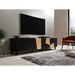 RTV шкаф ETNA 200x42x52 черен мат + дъб крафт