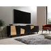 RTV шкаф ETNA 200x42x52 черен мат + дъб крафт