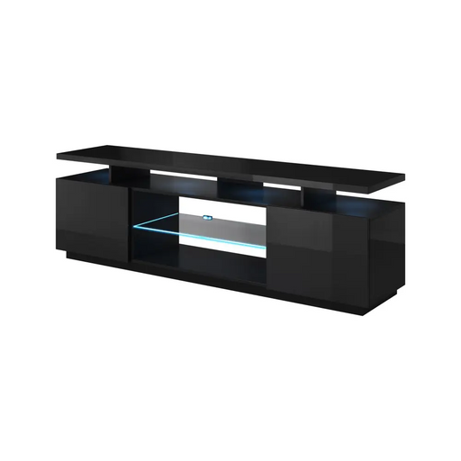 RTV шкаф EVA 180x40x56 черен гланц