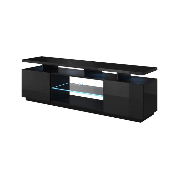 RTV шкаф EVA 180x40x56 черен гланц