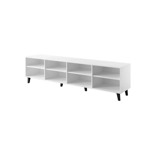 RTV шкаф FARO 200x42x52 бял мат + дъб крафт