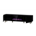 RTV шкаф PAFOS EF с електрическа камина 180x42x49 черен мат