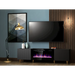 RTV шкаф PAFOS EF с електрическа камина 180x42x49 черен мат