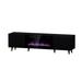 RTV шкаф PAFOS EF с електрическа камина 180x42x49 черен мат