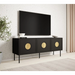 RTV шкаф PALAZZO 150x42x60 черен + дъб крафт
