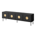 RTV шкаф PALAZZO 200x42x60 черен + дъб крафт