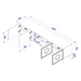RTV шкаф PALAZZO 200x42x60 черен + дъб крафт