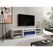RTV шкаф POLO 180x33x39 бял + камина бяла