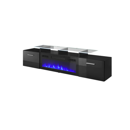 RTV шкаф ROVA с електрическа камина 190x37x48 см