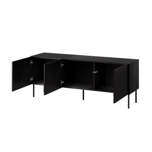 RTV шкаф SIENA 150.5x40x60 черен мат