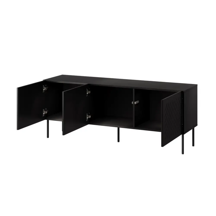 RTV шкаф SIENA 150.5x40x60 черен мат