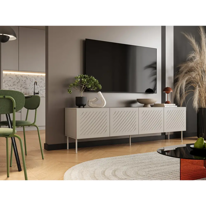 RTV шкаф SIENA 200x40x60 кашмир мат