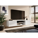 RTV шкаф SLIDE 200K 200x40x37 см изцяло бял гланц
