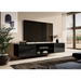 RTV шкаф SLIDE 200K 200x40x37 см изцяло в гланцово черно
