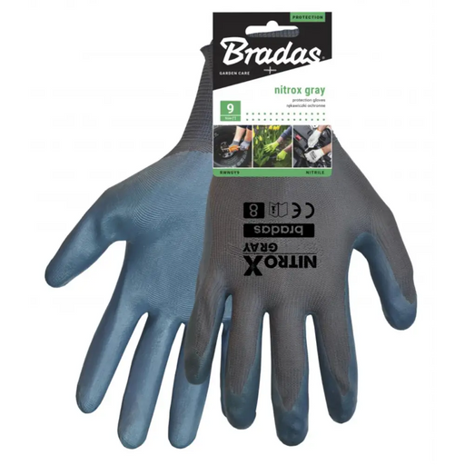 РЪКАВИЦИ BRADAS NITROX GRAY НИТРИЛ 10