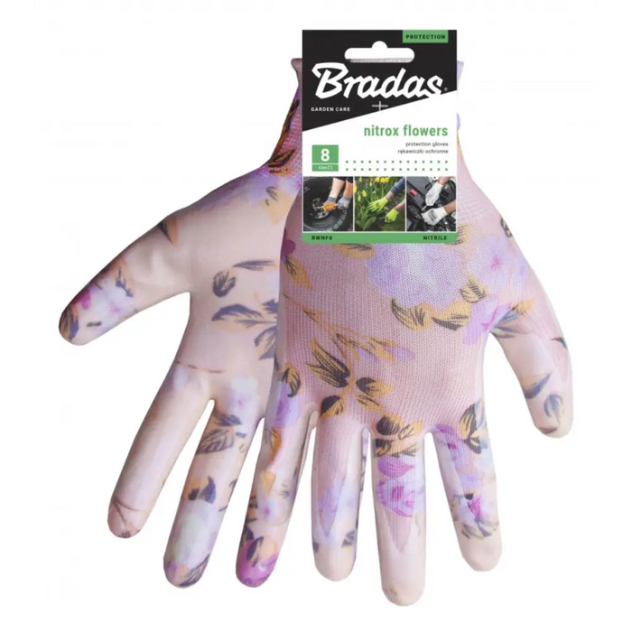 РЪКАВИЦИ NITROX FLOWERS НИТРИЛ РАЗМЕР 8