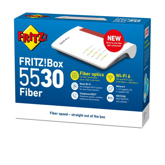 Рутер Fritz! FRITZBOX 5530 FIBER XGS-PONWRLS Бял RJ45 RJ11
