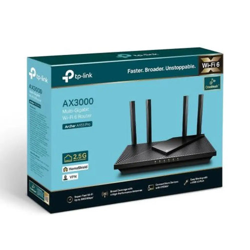 Рутер TP-LINK Archer AX55-Pro 802.11ax/3000Mbps LAN/WAN