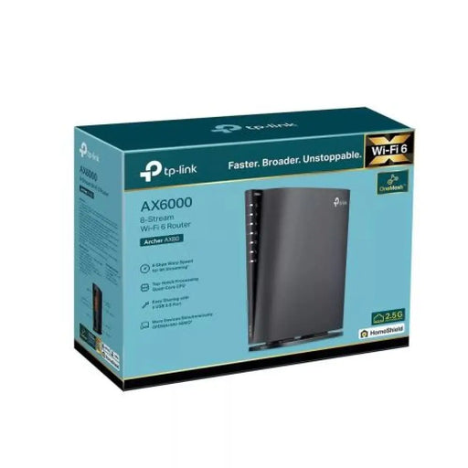 Рутер TP-LINK Archer AX80 802.11ax/6000Mbps LAN/WAN черен