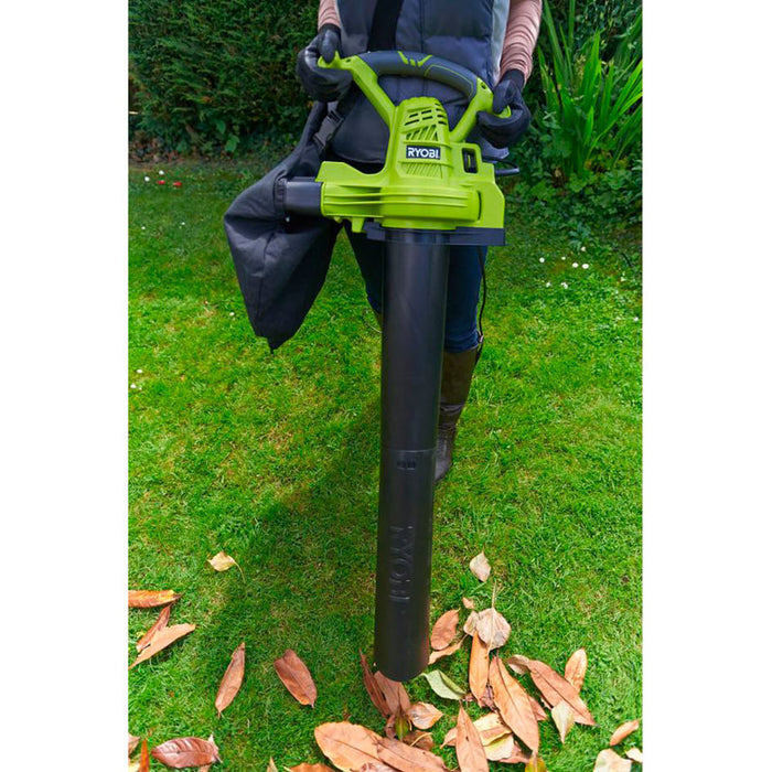 ЕЛЕКТРИЧЕСКИ ЛИСТОСЪБИРАЧ RYOBI RBV3000CSV 3000 W, МАКСИМУМ СКОРОСТ НА ИЗДУХВАНЕ 375 km/h