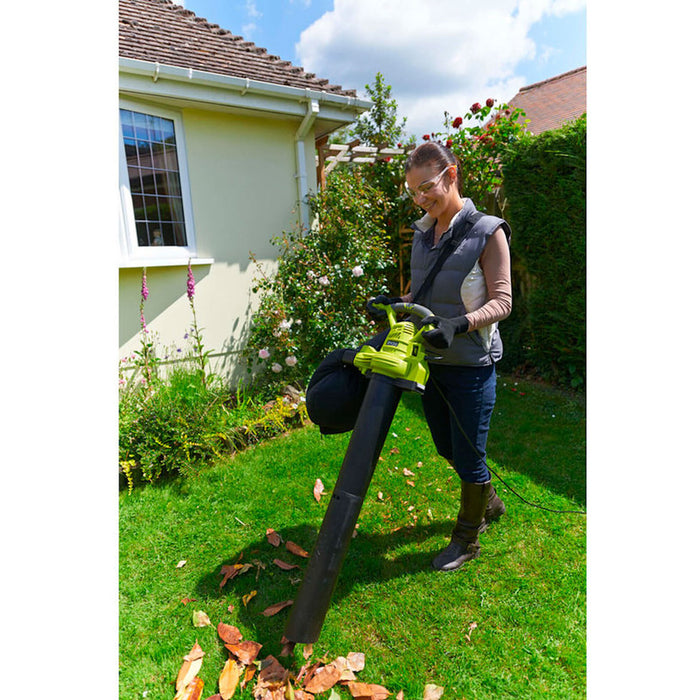 ЕЛЕКТРИЧЕСКИ ЛИСТОСЪБИРАЧ RYOBI RBV3000CSV 3000 W, МАКСИМУМ СКОРОСТ НА ИЗДУХВАНЕ 375 km/h