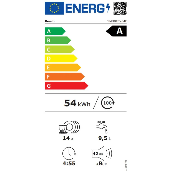 Съдомиялна за вграждане BOSCH SMD8TCX04E 60 см PerfectDry