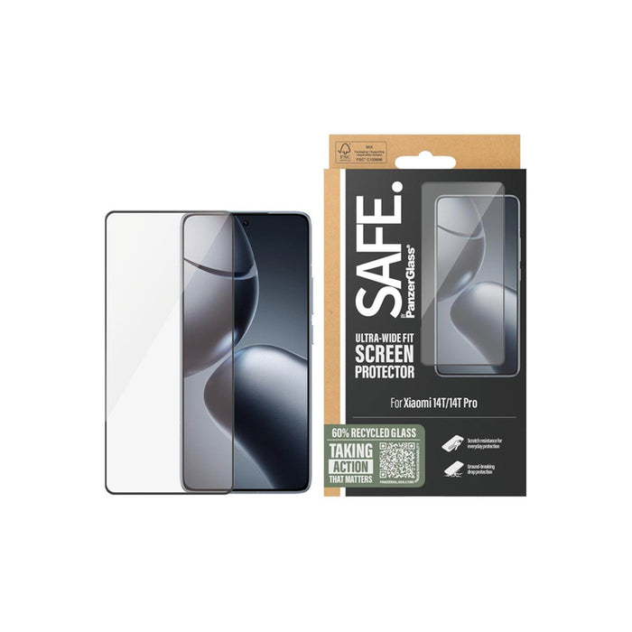 Закалено стъкло SAFE от PanzerGlass Wide Fit за Xiaomi 14T / 14T Pro