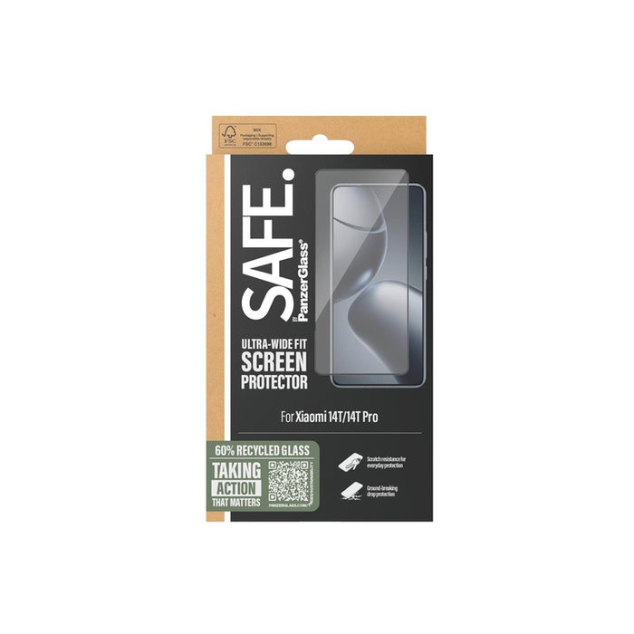 Закалено стъкло SAFE от PanzerGlass Wide Fit за Xiaomi 14T / 14T Pro