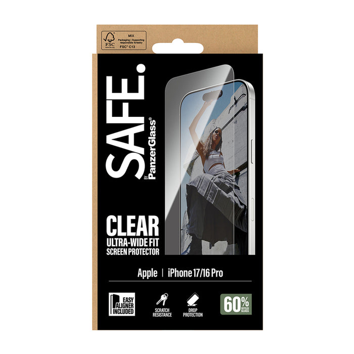 СТЪКЛО SAFE IPHONE 17 /16 PRO UWF