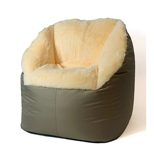 Сако чанта пуф Fluffy крем XXL 140 х 90 см