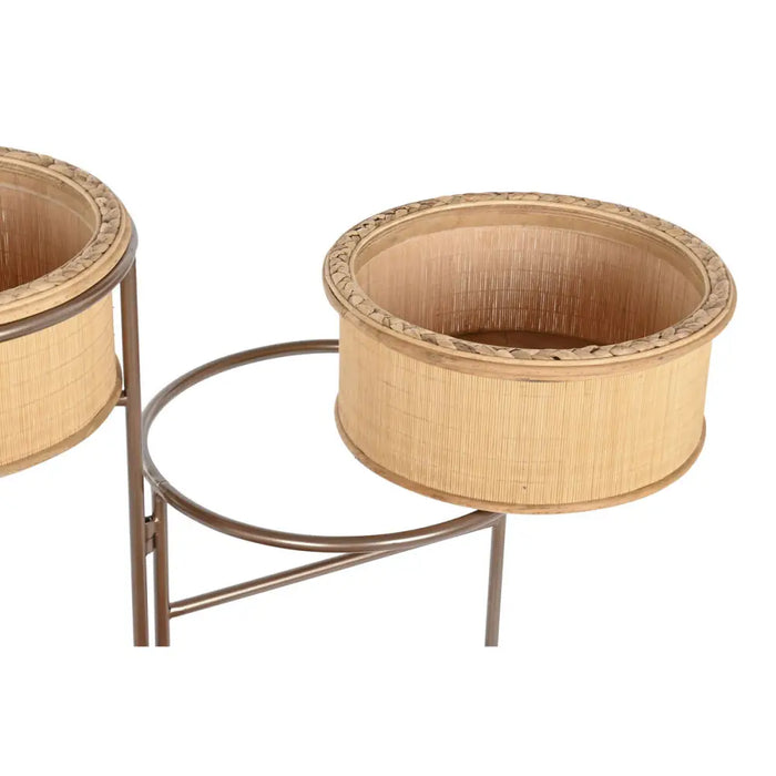 Саксия DKD Home Decor 55 x 42 x 79 cm Черен Кафяв Желязо