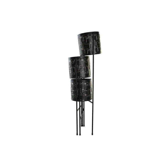 Саксия DKD Home Decor Черен Златен Метал Лице 22 x 22 x 93
