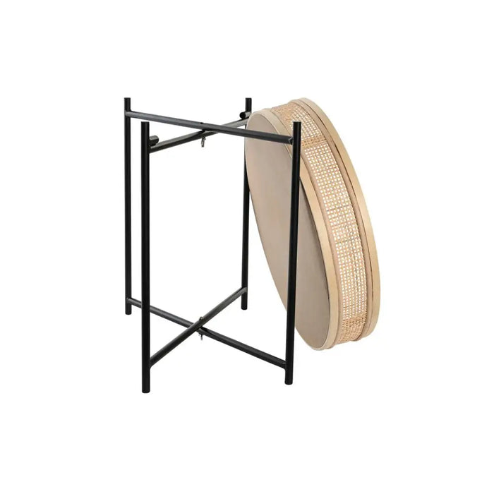 Саксия DKD Home Decor Естествен Черен Метал Pатан