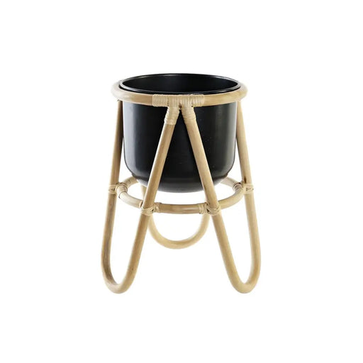 Саксия DKD Home Decor Естествен Черен Метал Колониален