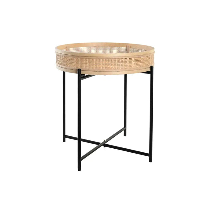Саксия DKD Home Decor Естествен Черен Метал Pатан