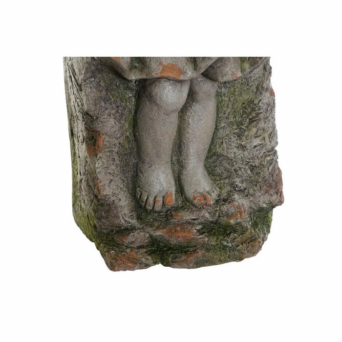Саксия DKD Home Decor Фибростъкло Сив Ангел (29 x 22 x 74