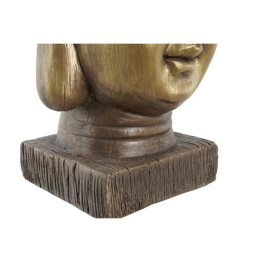 Саксия DKD Home Decor Фибростъкло Златен Буда Ориенталски