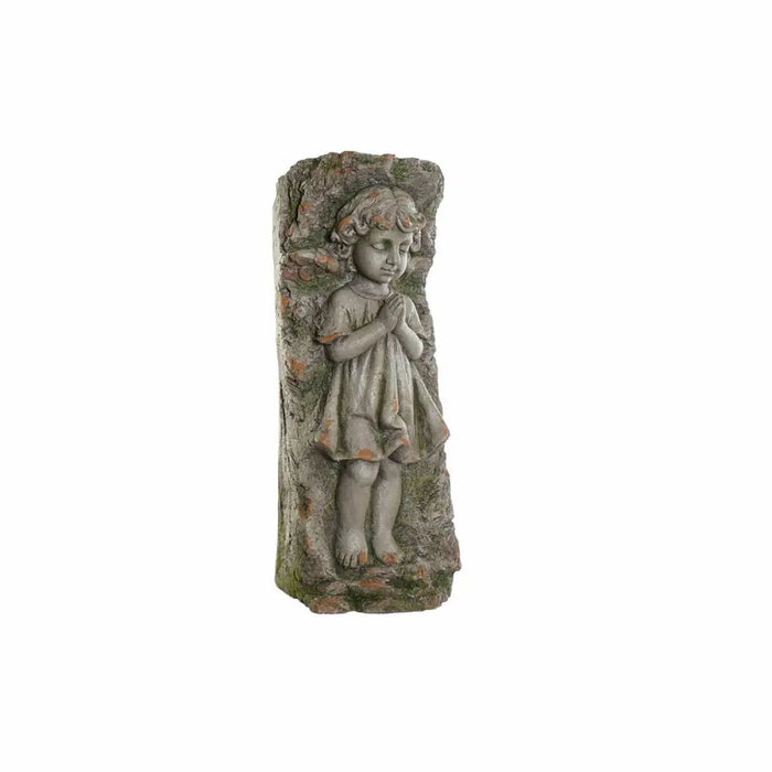 Саксия DKD Home Decor Фибростъкло Сив Ангел (29 x 22 x 74