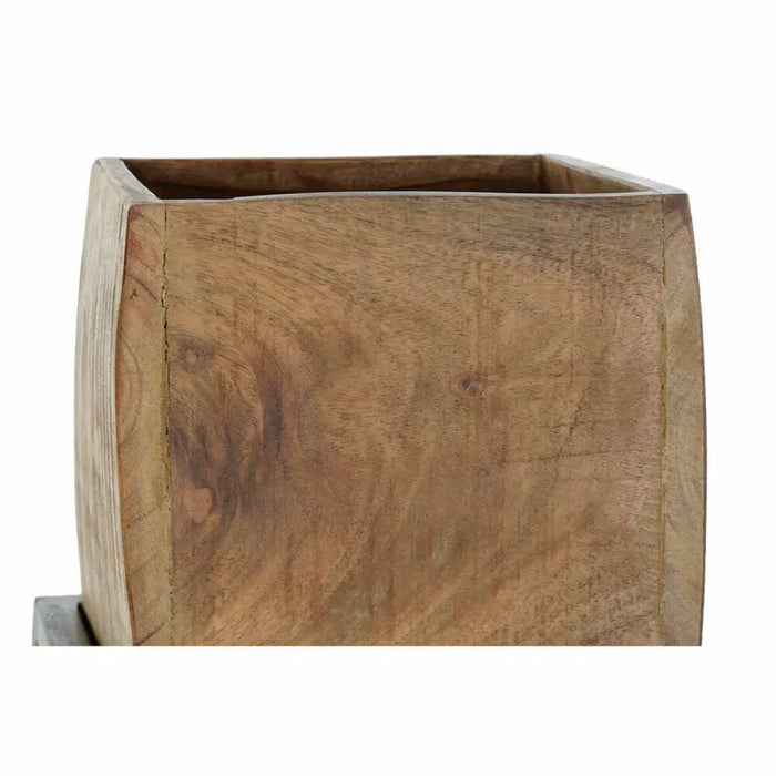 Саксия DKD Home Decor Кафяв Черен Многоцветен Дървен Метал