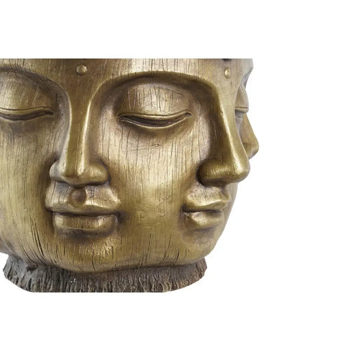 Саксия DKD Home Decor Златен Дървен Магнезиев Кръгъл Буда