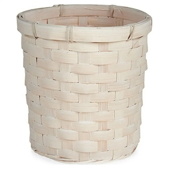 Саксия Gift Decor Бял PVC Бамбук 17 x 15 x 17 cm Кръгъл