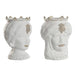Саксия Home ESPRIT Бял Бежов Порцелан 15 x 15 x 26.5 cm (2